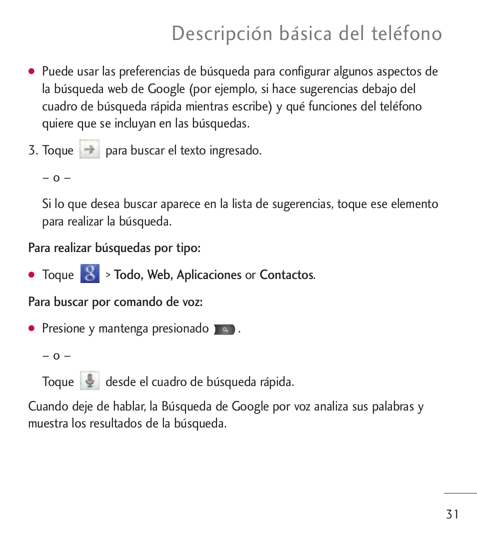 Descripción básica del teléfono | LG LGL55C User Manual | Page 273 / 506