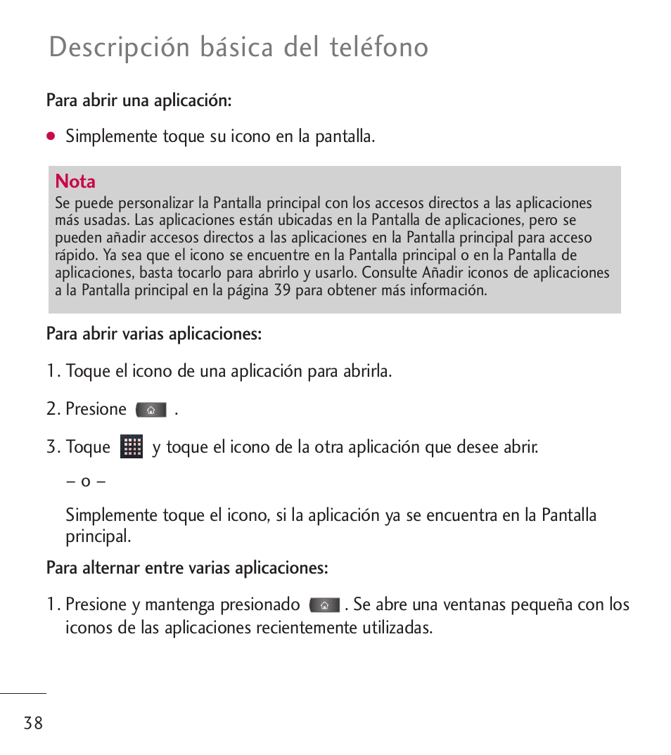 Descripción básica del teléfono | LG LGL55C User Manual | Page 280 / 506