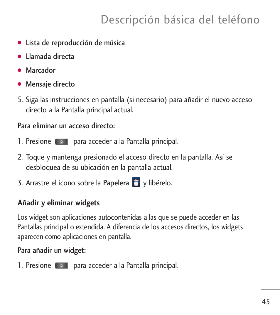 Descripción básica del teléfono | LG LGL55C User Manual | Page 287 / 506