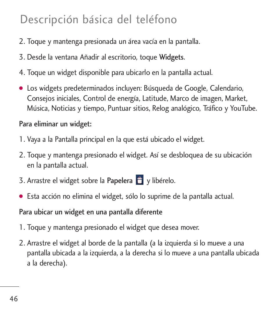 Descripción básica del teléfono | LG LGL55C User Manual | Page 288 / 506