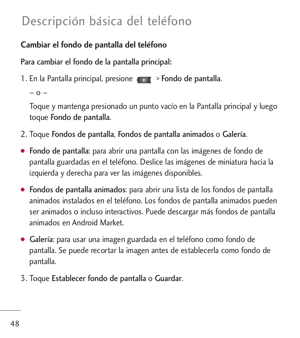 Descripción básica del teléfono | LG LGL55C User Manual | Page 290 / 506