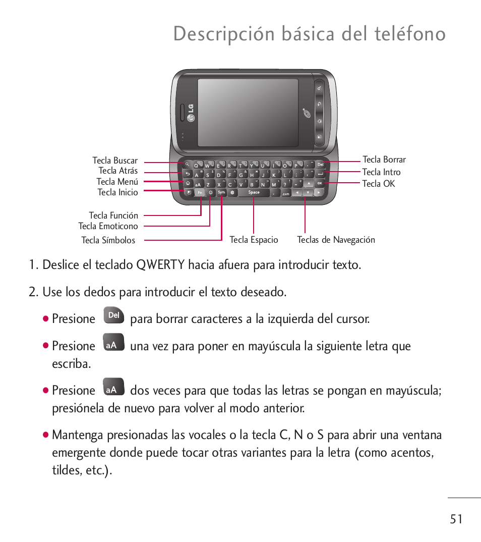 Descripción básica del teléfono | LG LGL55C User Manual | Page 293 / 506