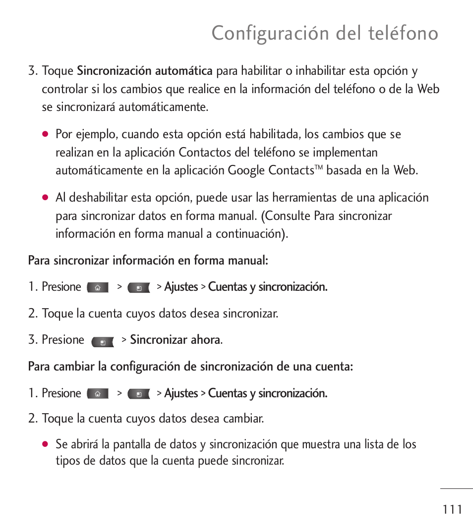 Configuración del teléfono | LG LGL55C User Manual | Page 353 / 506