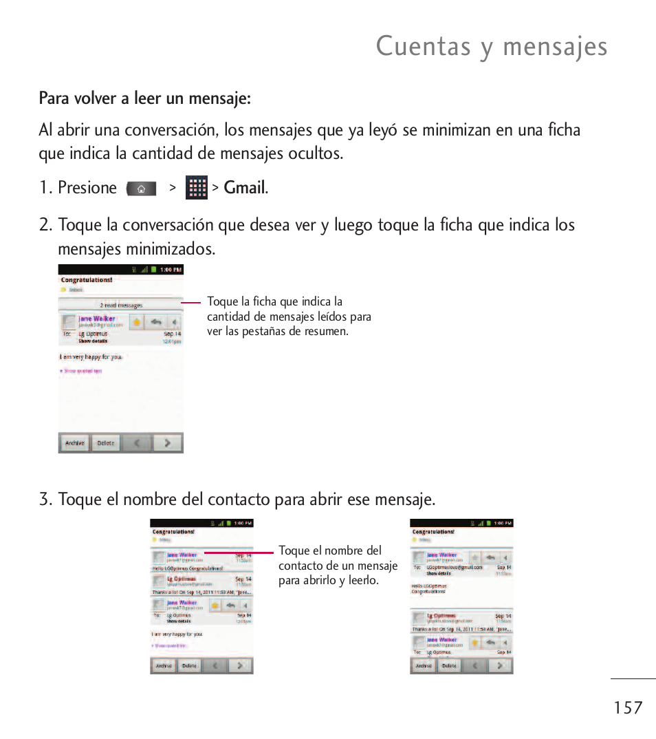 Cuentas y mensajes | LG LGL55C User Manual | Page 399 / 506