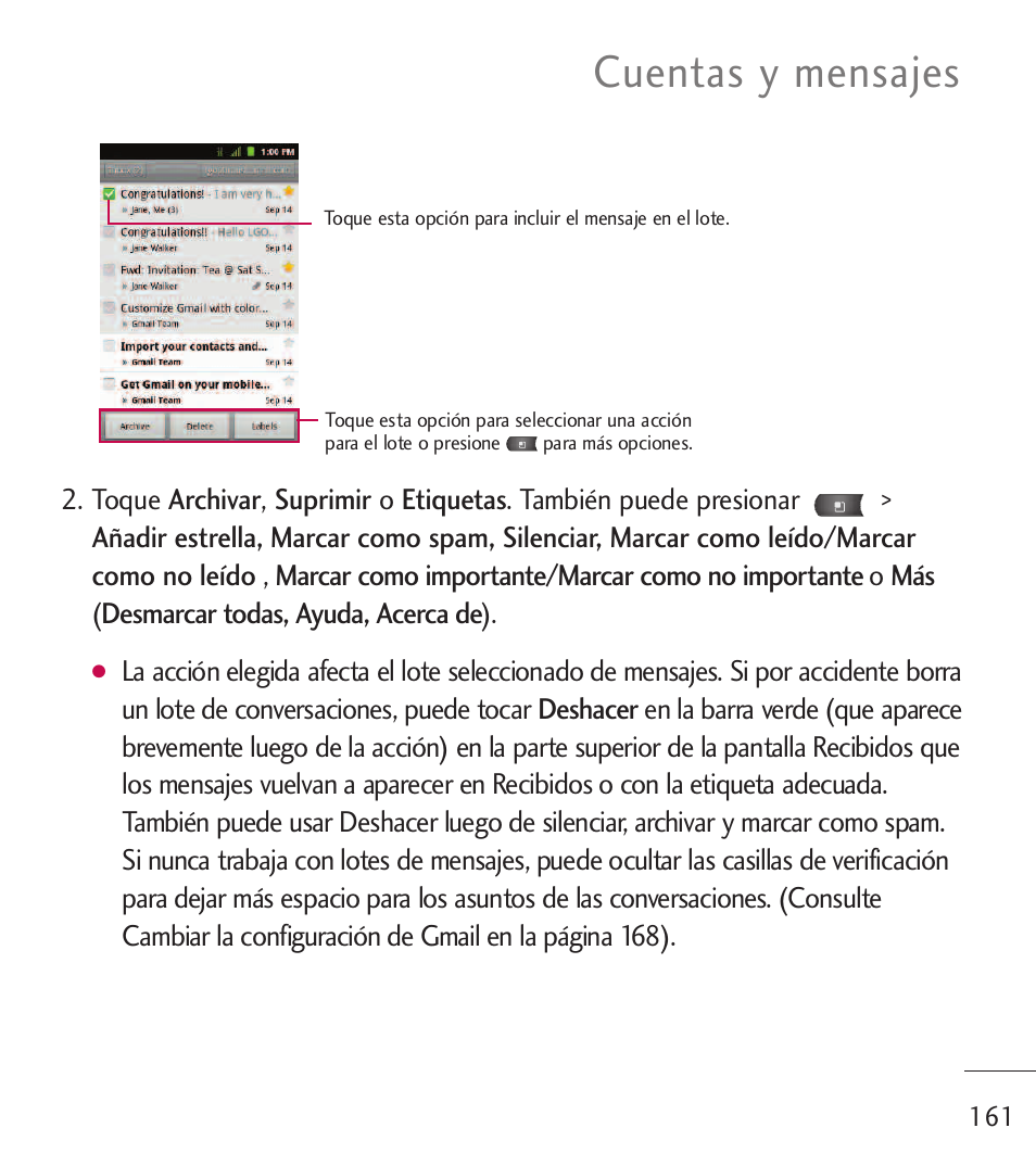 Cuentas y mensajes | LG LGL55C User Manual | Page 403 / 506