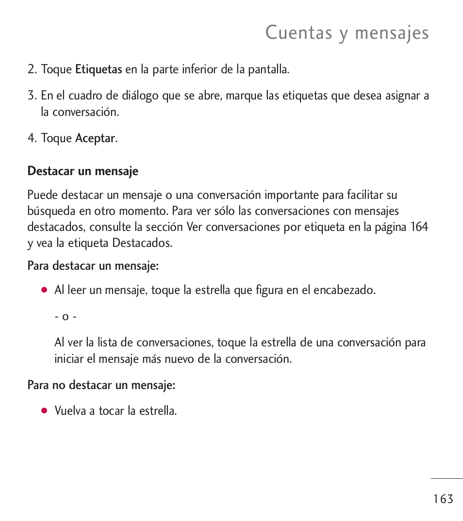 Cuentas y mensajes | LG LGL55C User Manual | Page 405 / 506