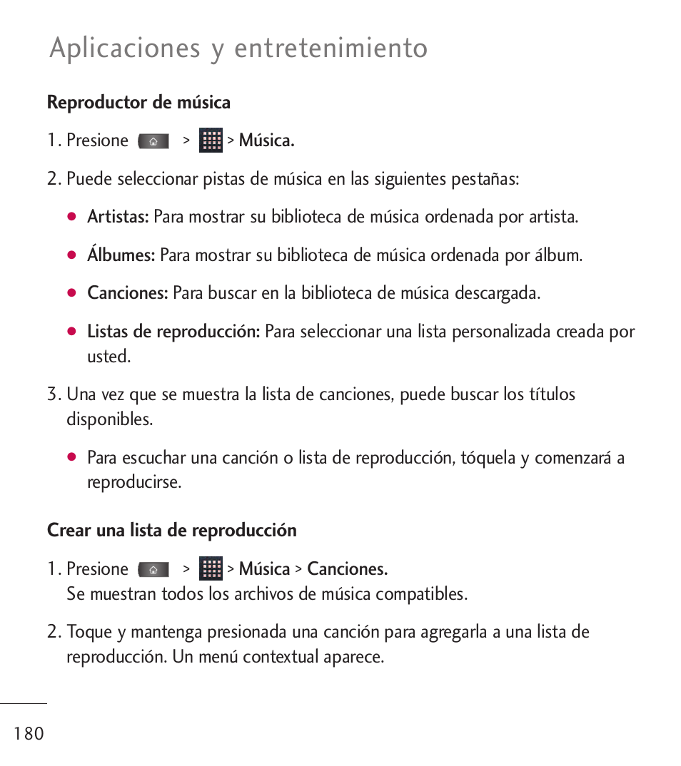 Aplicaciones y entretenimiento | LG LGL55C User Manual | Page 422 / 506