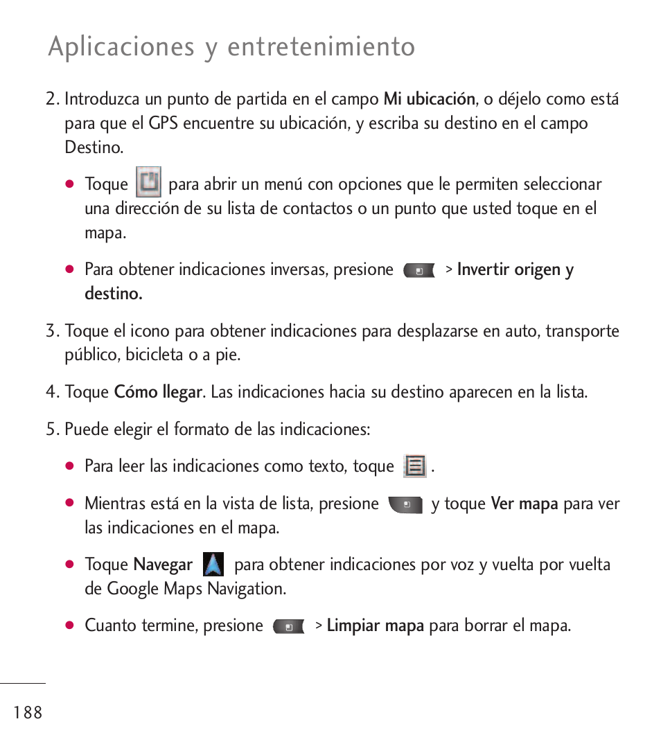 Aplicaciones y entretenimiento | LG LGL55C User Manual | Page 430 / 506