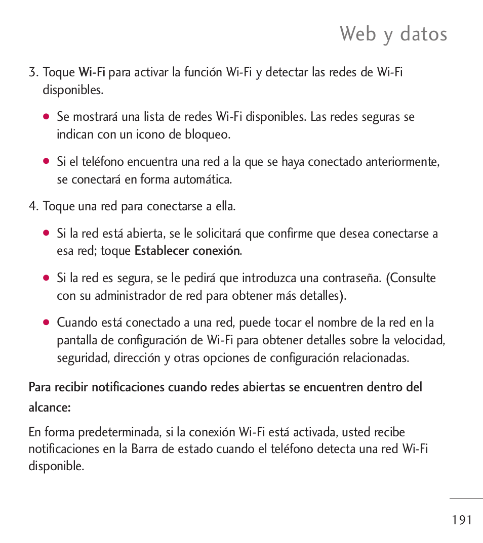 Web y datos | LG LGL55C User Manual | Page 433 / 506