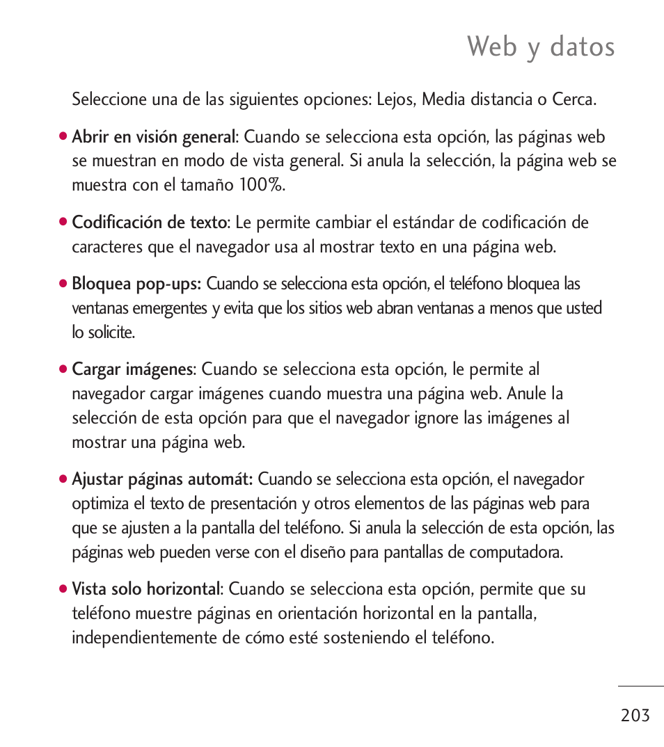 Web y datos | LG LGL55C User Manual | Page 445 / 506