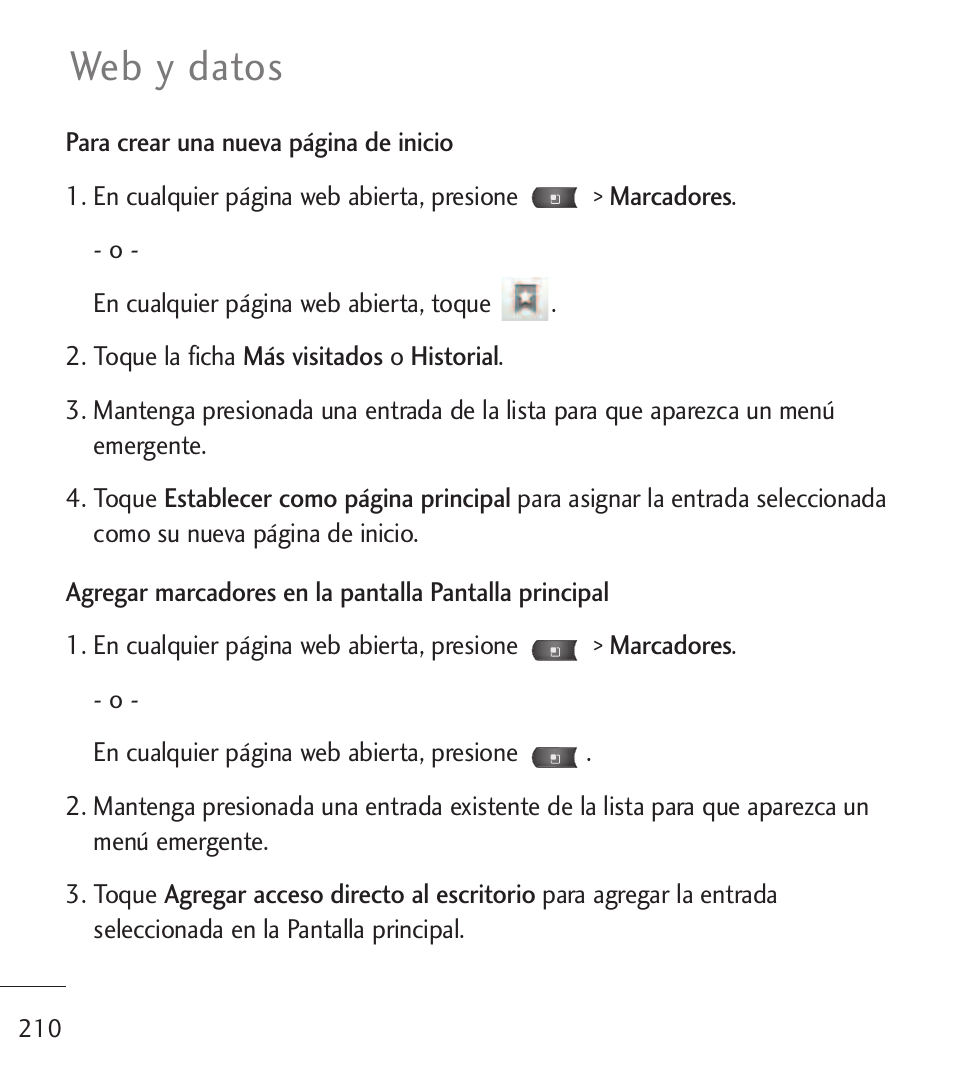 Web y datos | LG LGL55C User Manual | Page 452 / 506