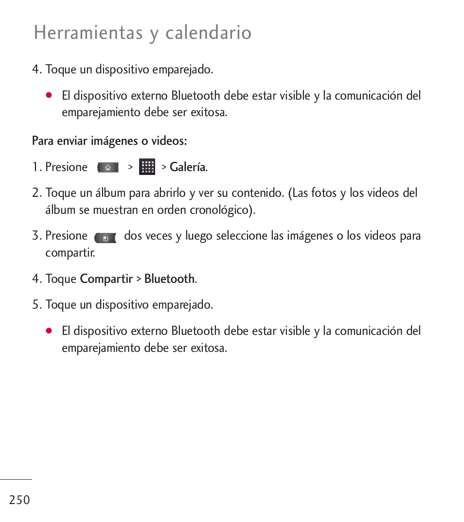 Herramientas y calendario | LG LGL55C User Manual | Page 492 / 506