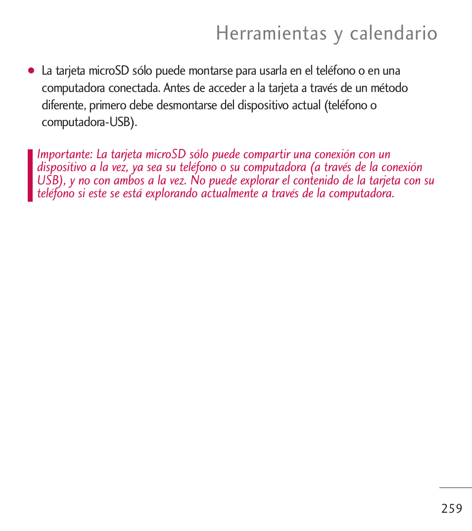 Herramientas y calendario | LG LGL55C User Manual | Page 501 / 506