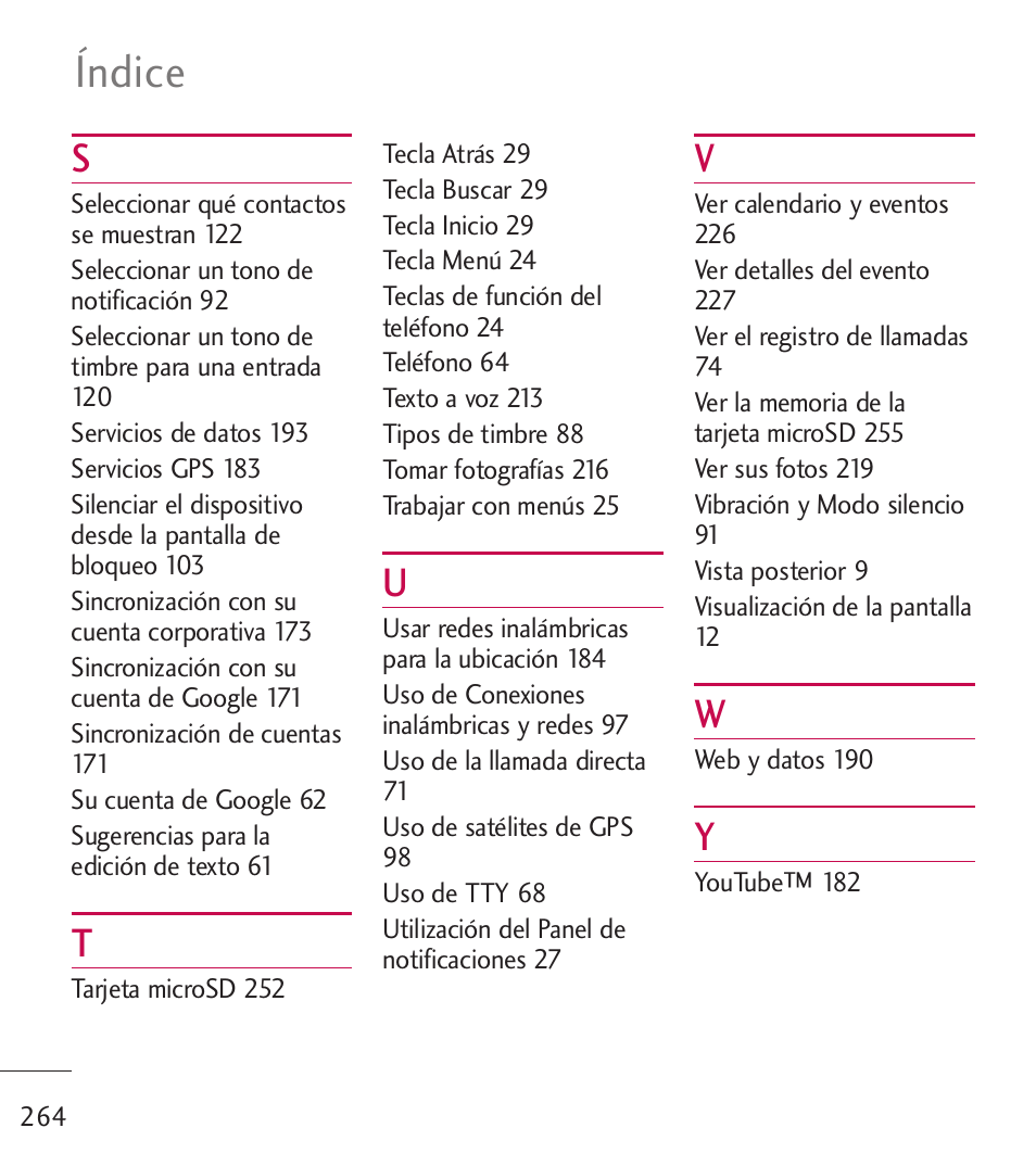 Índice | LG LGL55C User Manual | Page 506 / 506