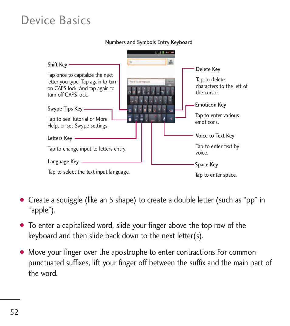 Device basics | LG LGL55C User Manual | Page 54 / 506