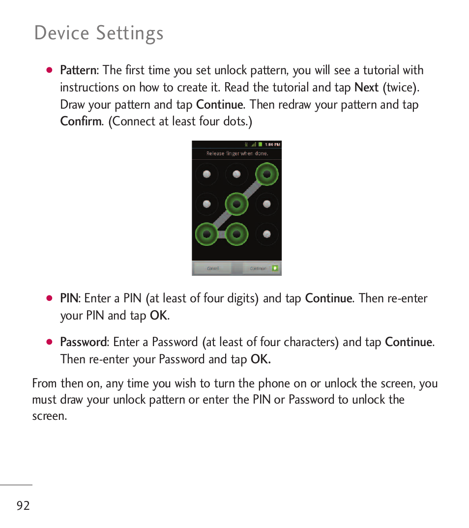 Device settings | LG LGL55C User Manual | Page 94 / 506