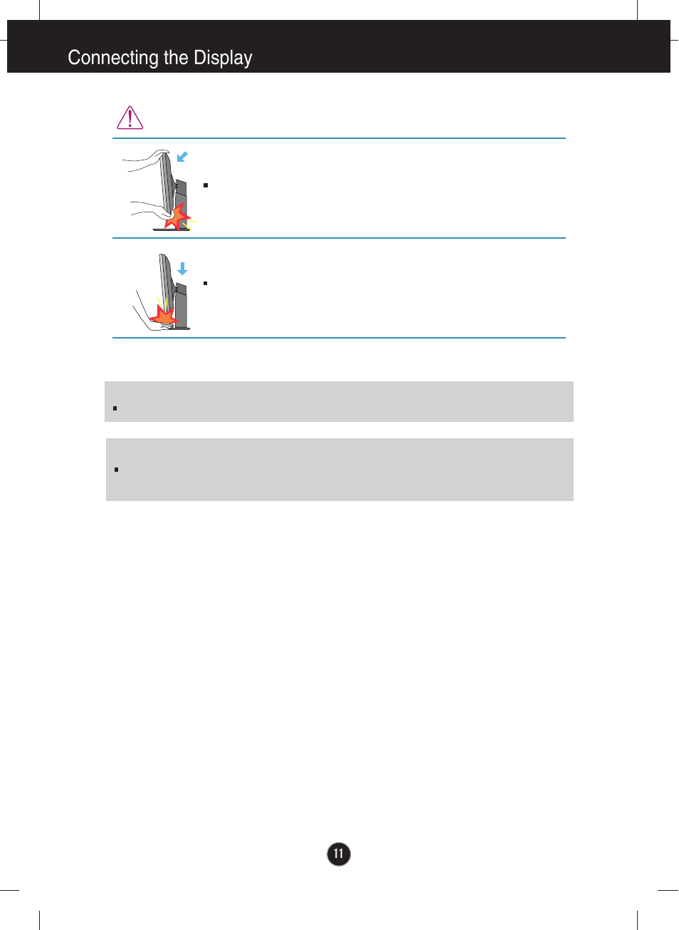 Connecting the display | LG E2411PB-BN User Manual | Page 13 / 36