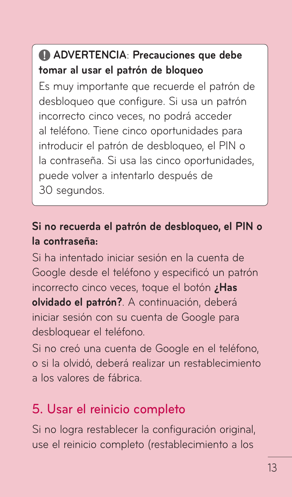 Usar el reinicio completo | LG C729 User Manual | Page 209 / 412