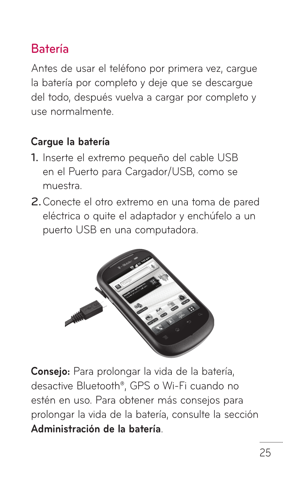 Batería | LG C729 User Manual | Page 221 / 412