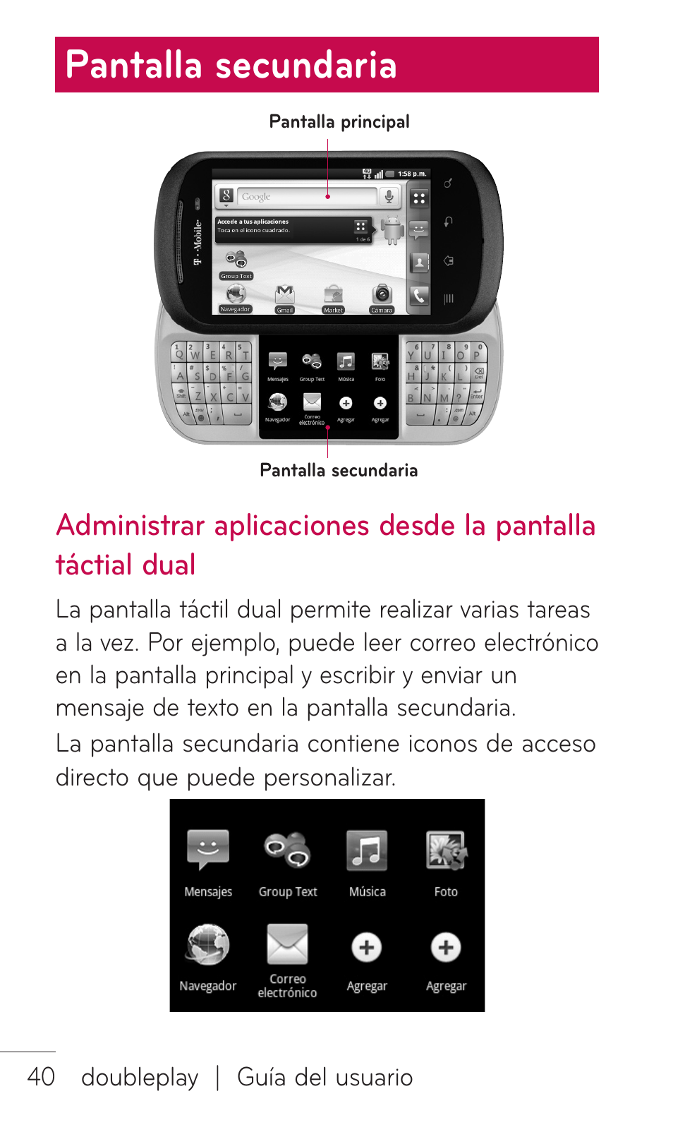 Pantalla secundaria | LG C729 User Manual | Page 236 / 412