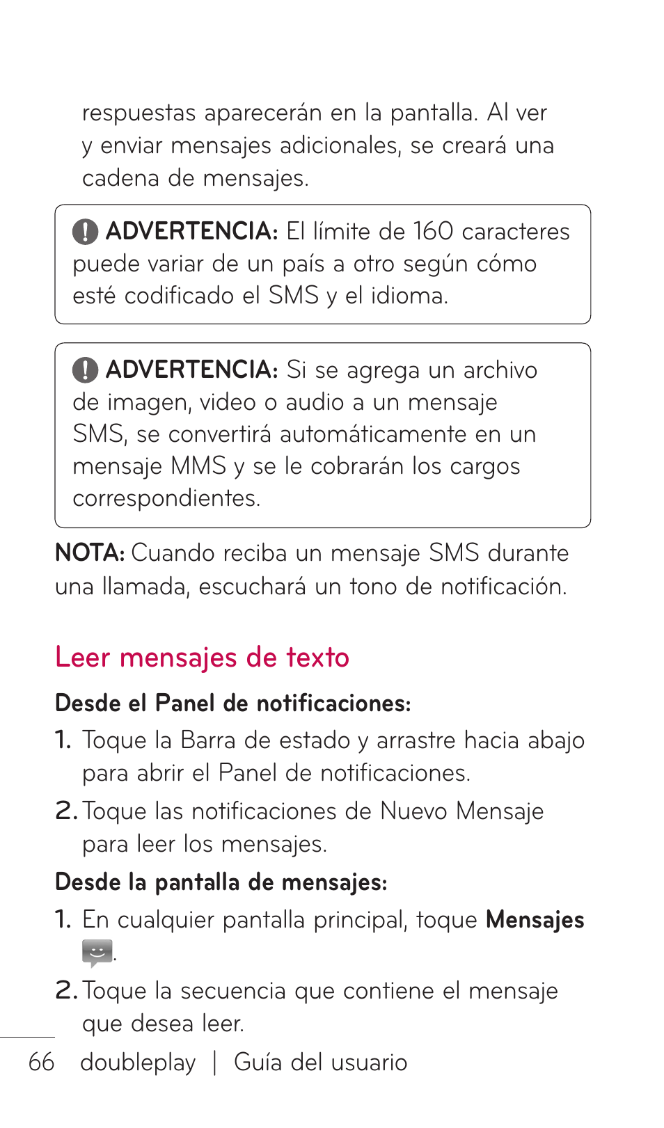 Leer mensajes de texto | LG C729 User Manual | Page 262 / 412