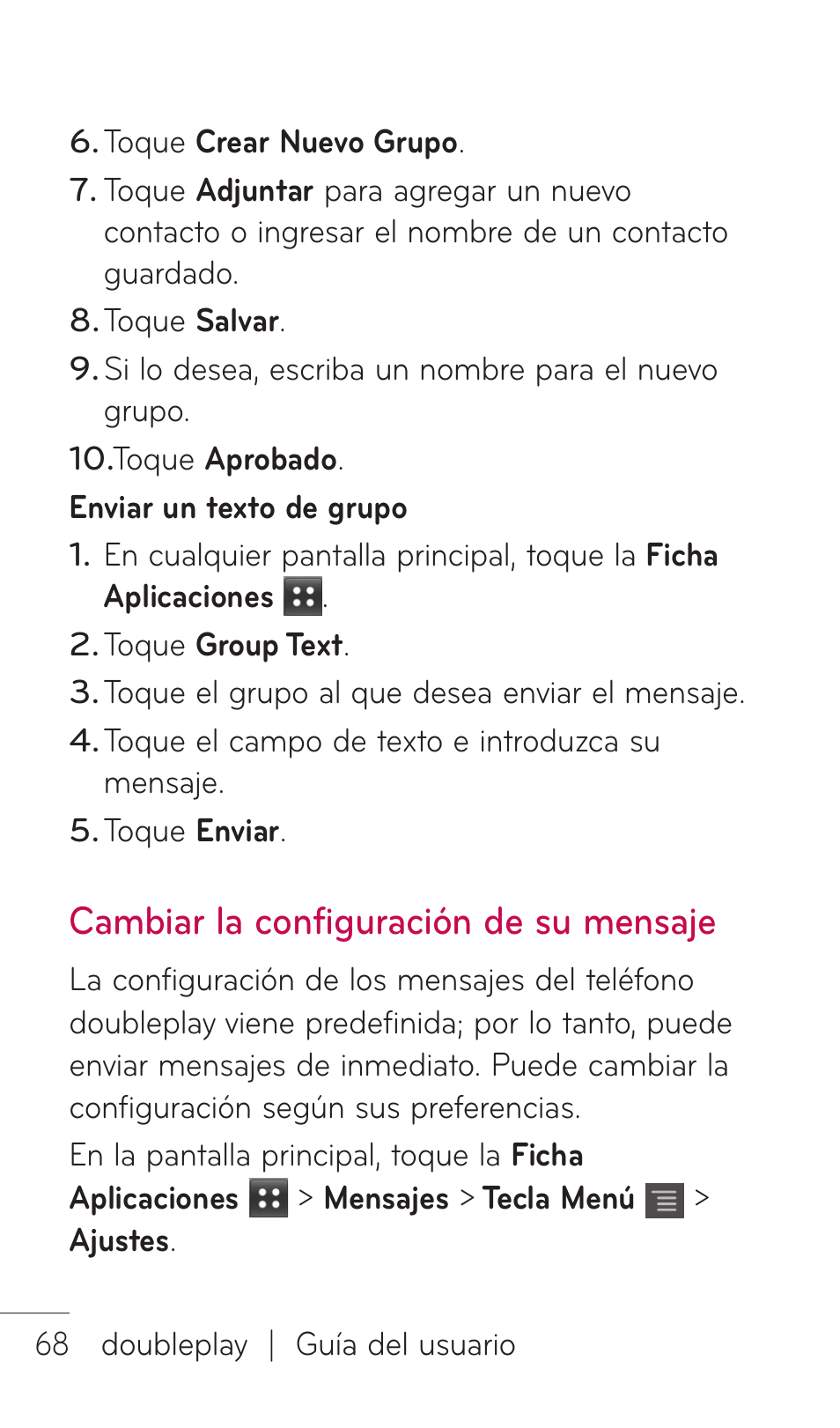 Cambiar la configuración de su mensaje | LG C729 User Manual | Page 264 / 412