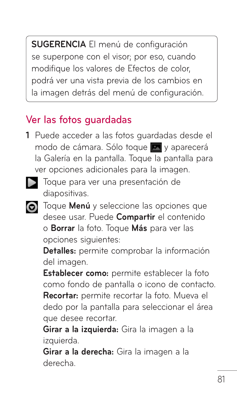 Ver las fotos guardadas | LG C729 User Manual | Page 277 / 412