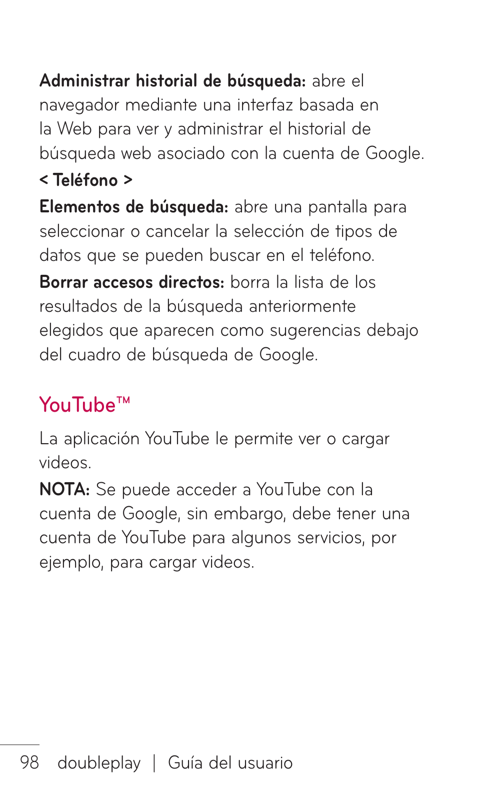 Youtube | LG C729 User Manual | Page 294 / 412