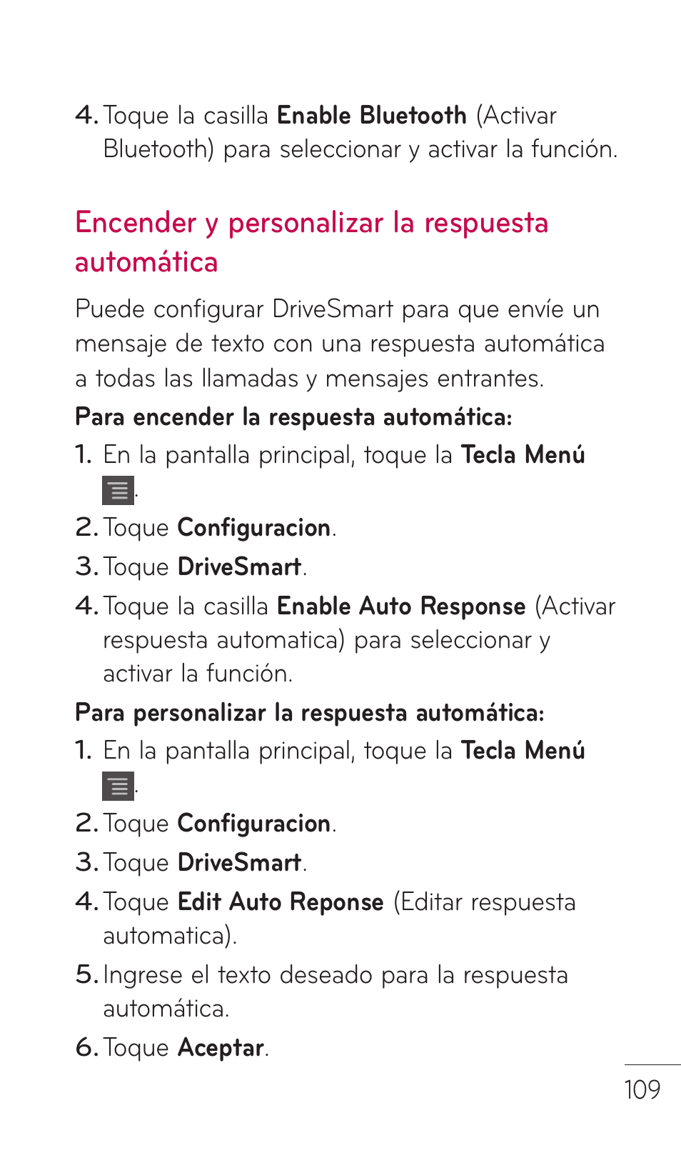 Encender y personalizar la respuesta automática | LG C729 User Manual | Page 305 / 412