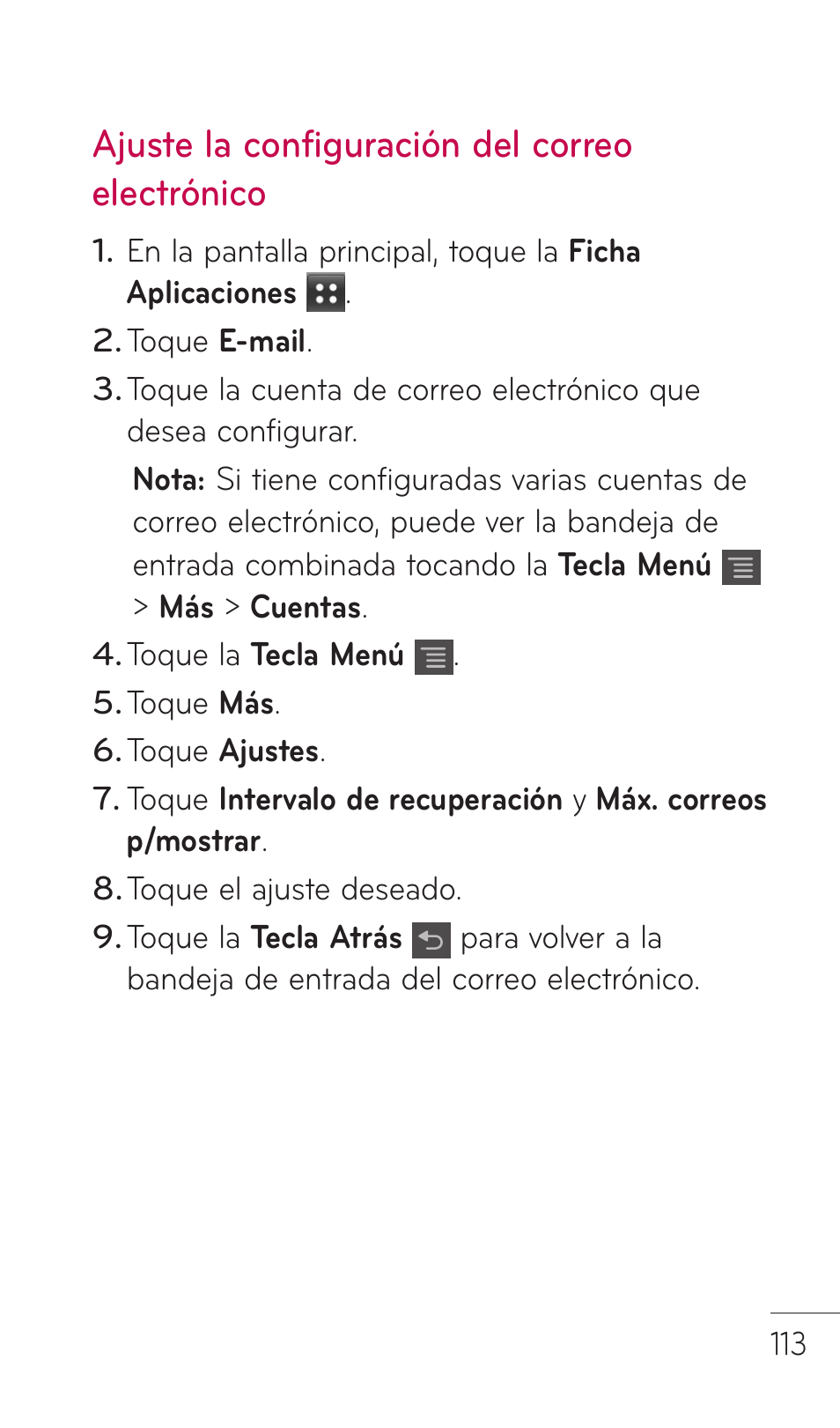 Ajuste la configuración del correo electrónico | LG C729 User Manual | Page 309 / 412