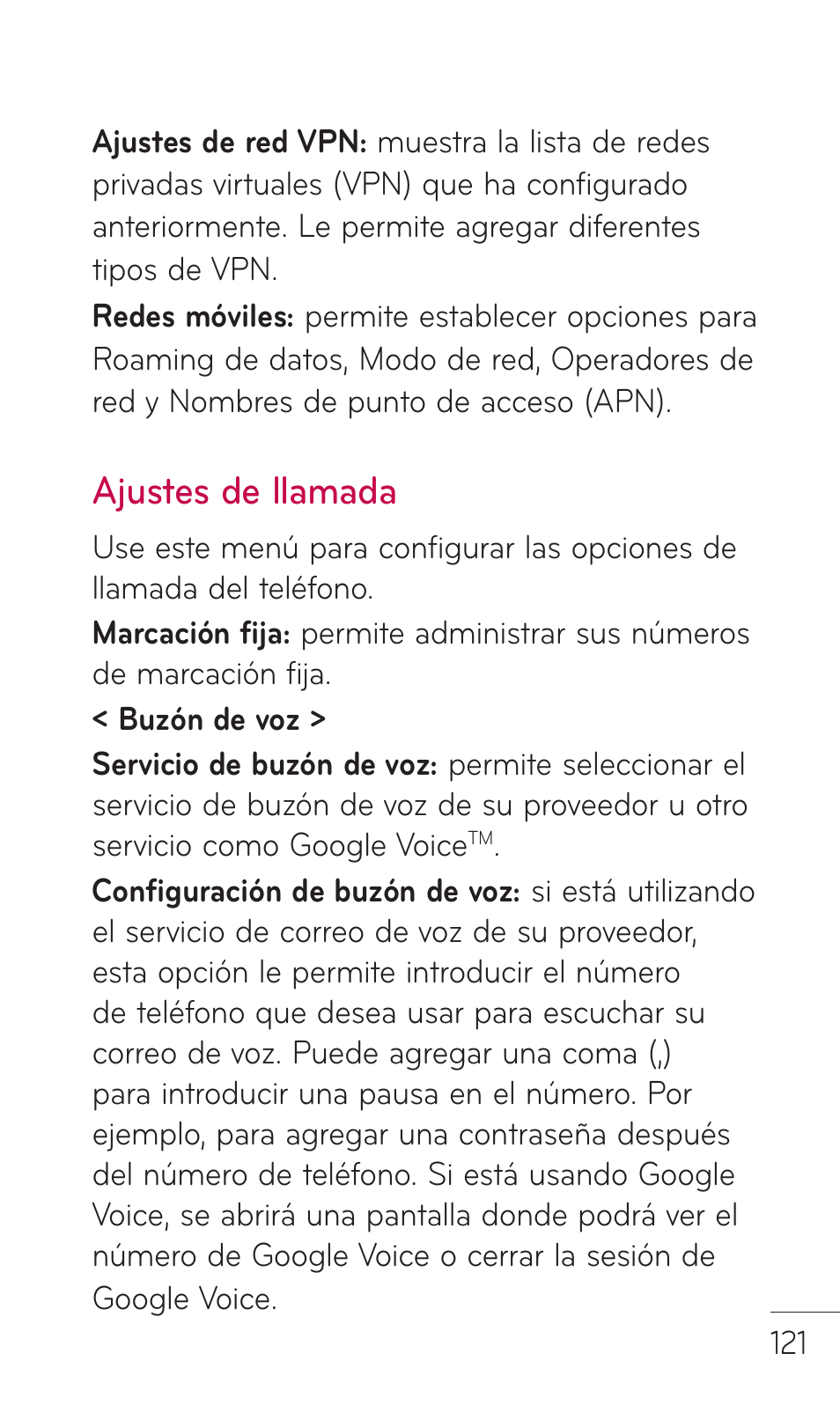 Ajustes de llamada | LG C729 User Manual | Page 317 / 412