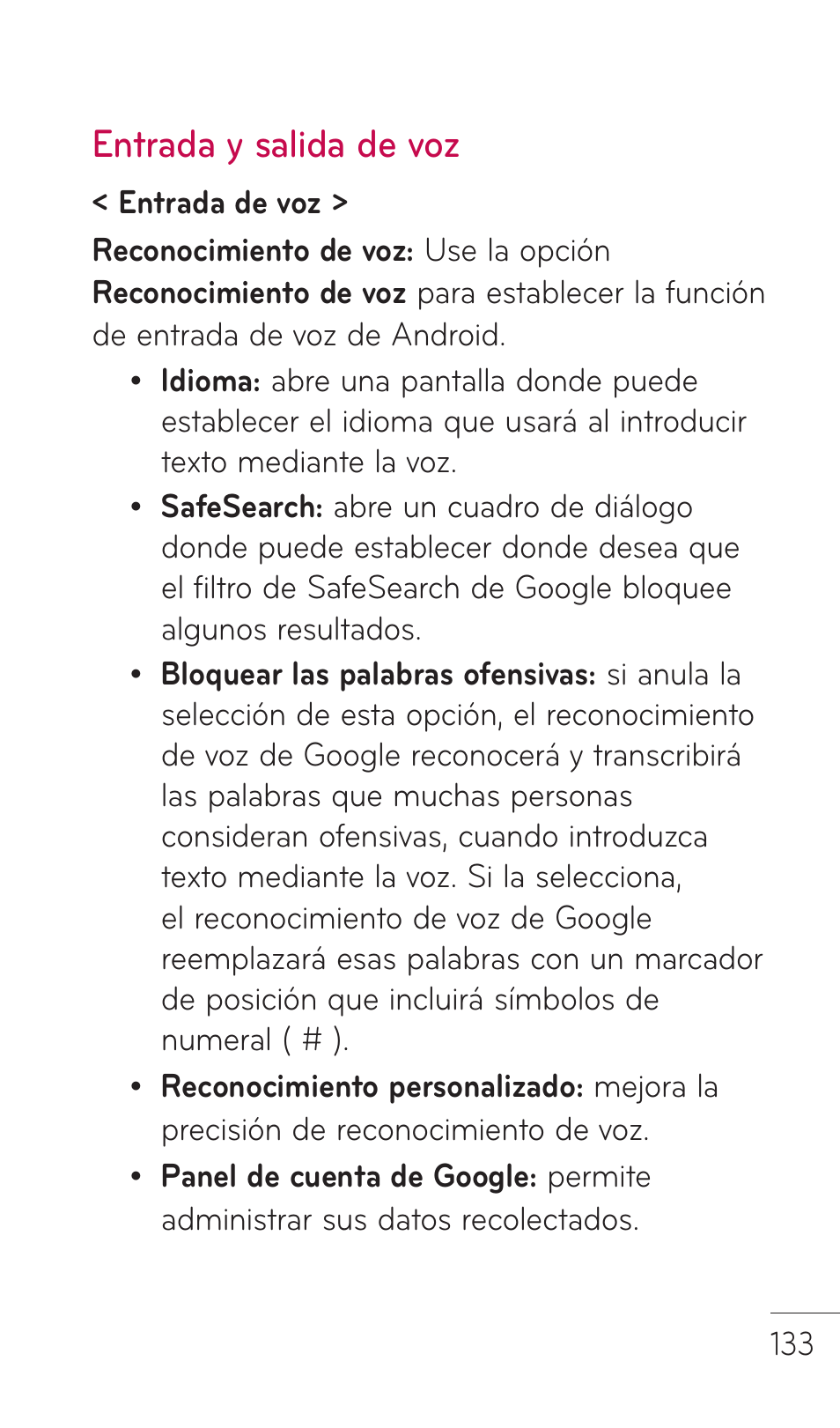 Entrada y salida de voz | LG C729 User Manual | Page 329 / 412