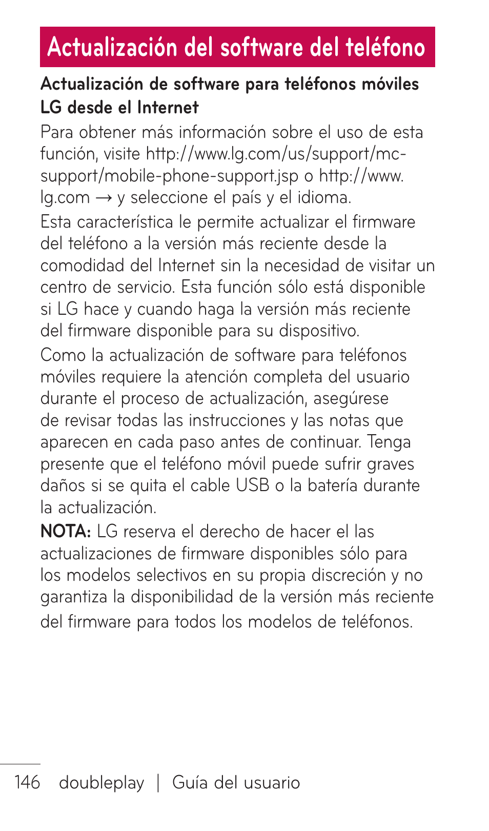 Actualización del software del teléfono | LG C729 User Manual | Page 342 / 412