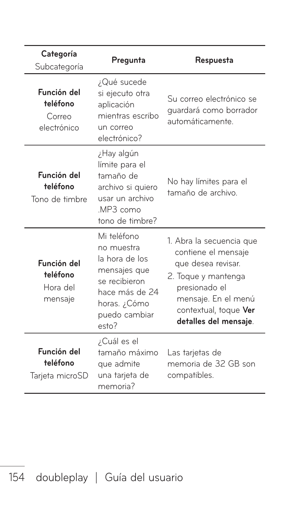 154 doubleplay | guía del usuario | LG C729 User Manual | Page 350 / 412