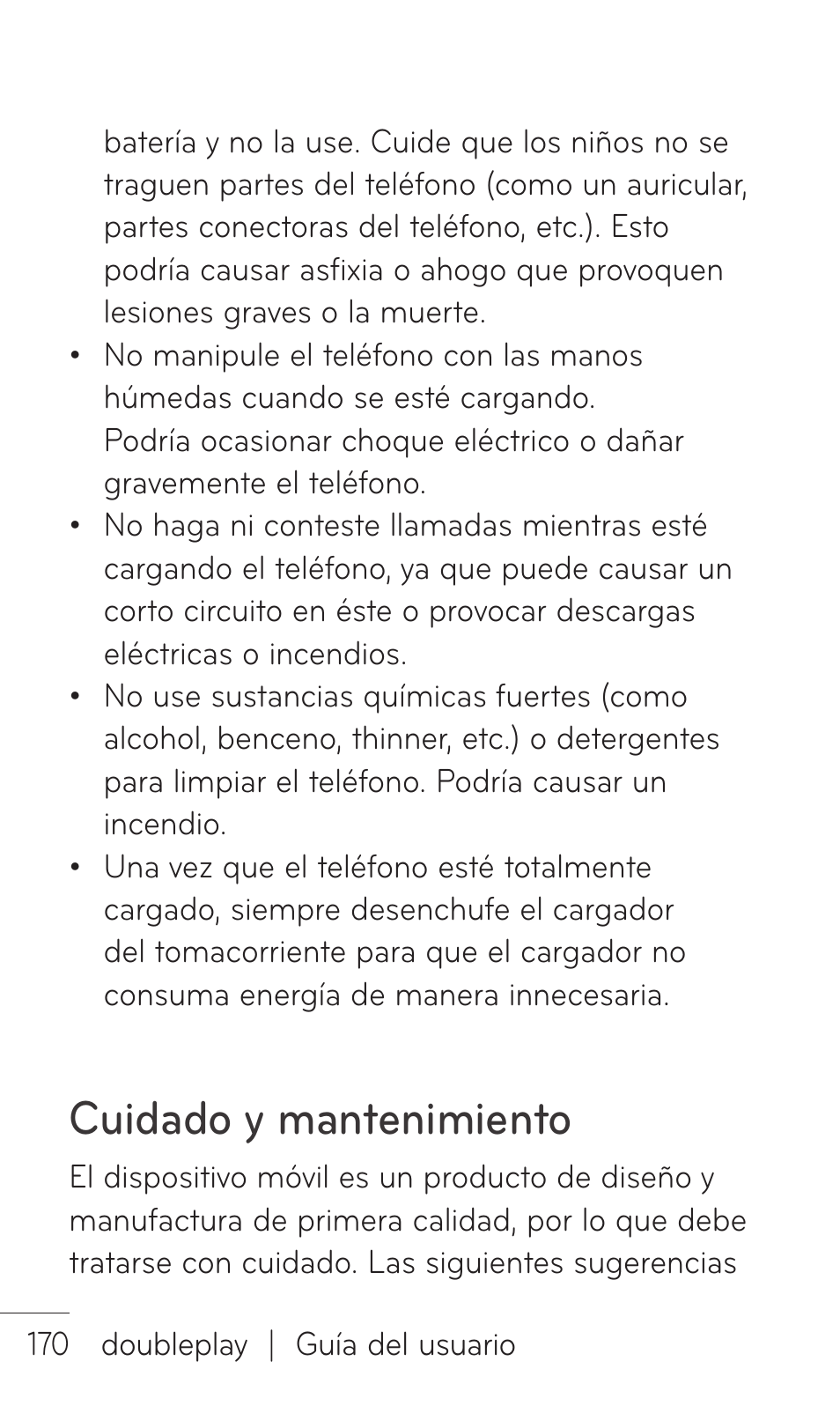 Cuidado y mantenimiento | LG C729 User Manual | Page 366 / 412