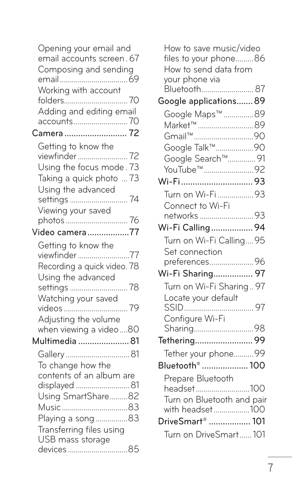 LG C729 User Manual | Page 7 / 412