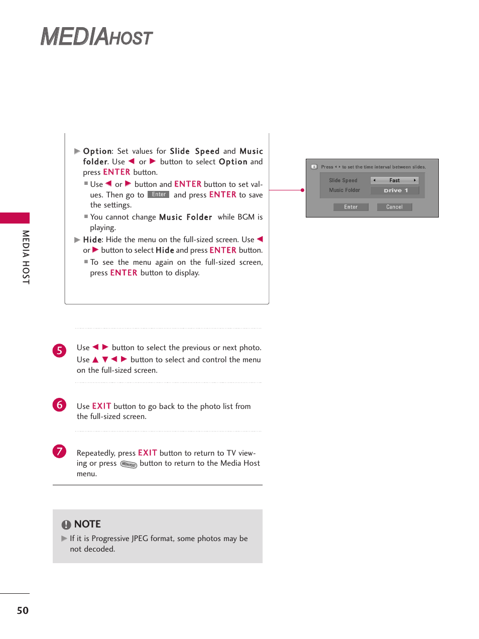 Media, Host | LG 47LC7DF User Manual | Page 52 / 122