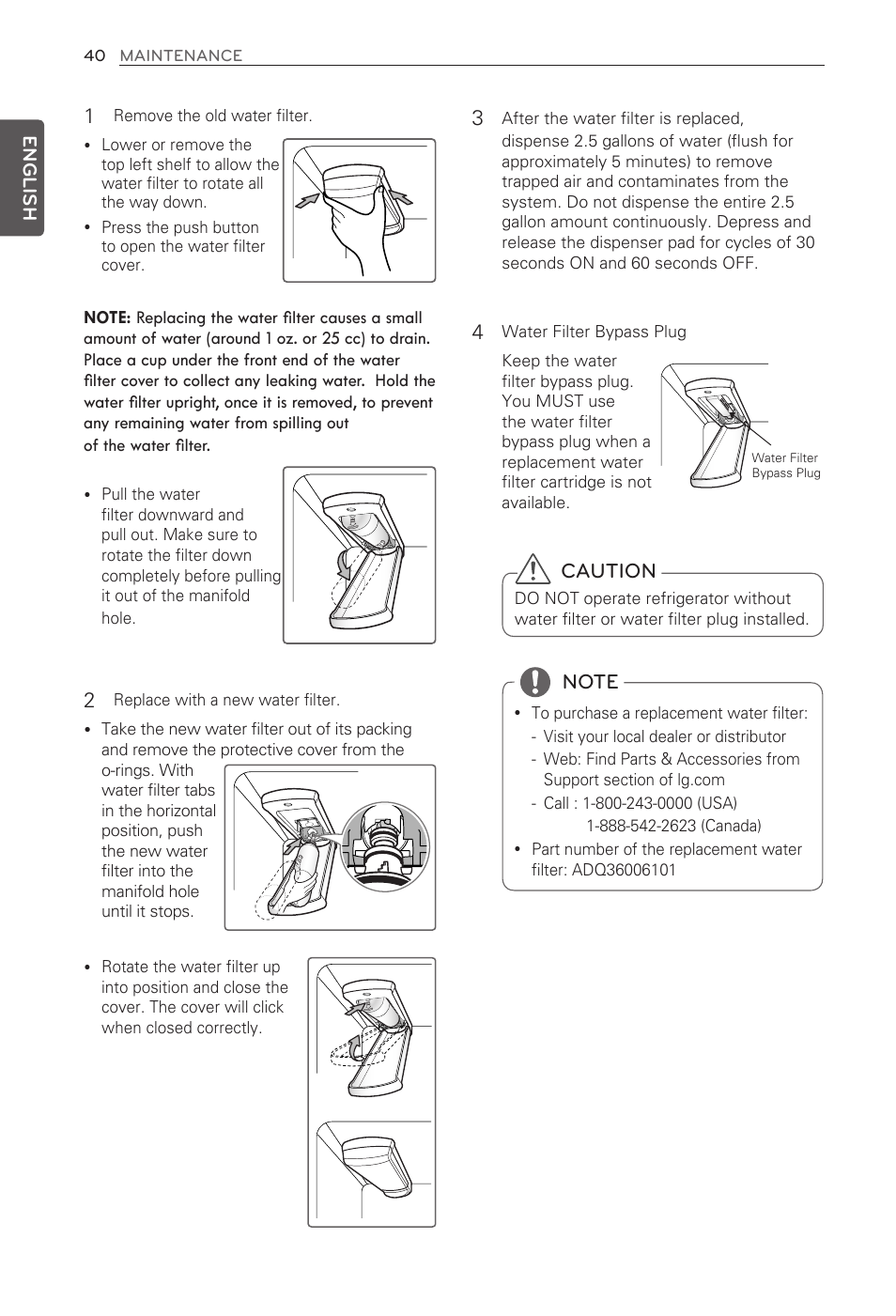 Caution | LG LFX25991ST User Manual | Page 40 / 61