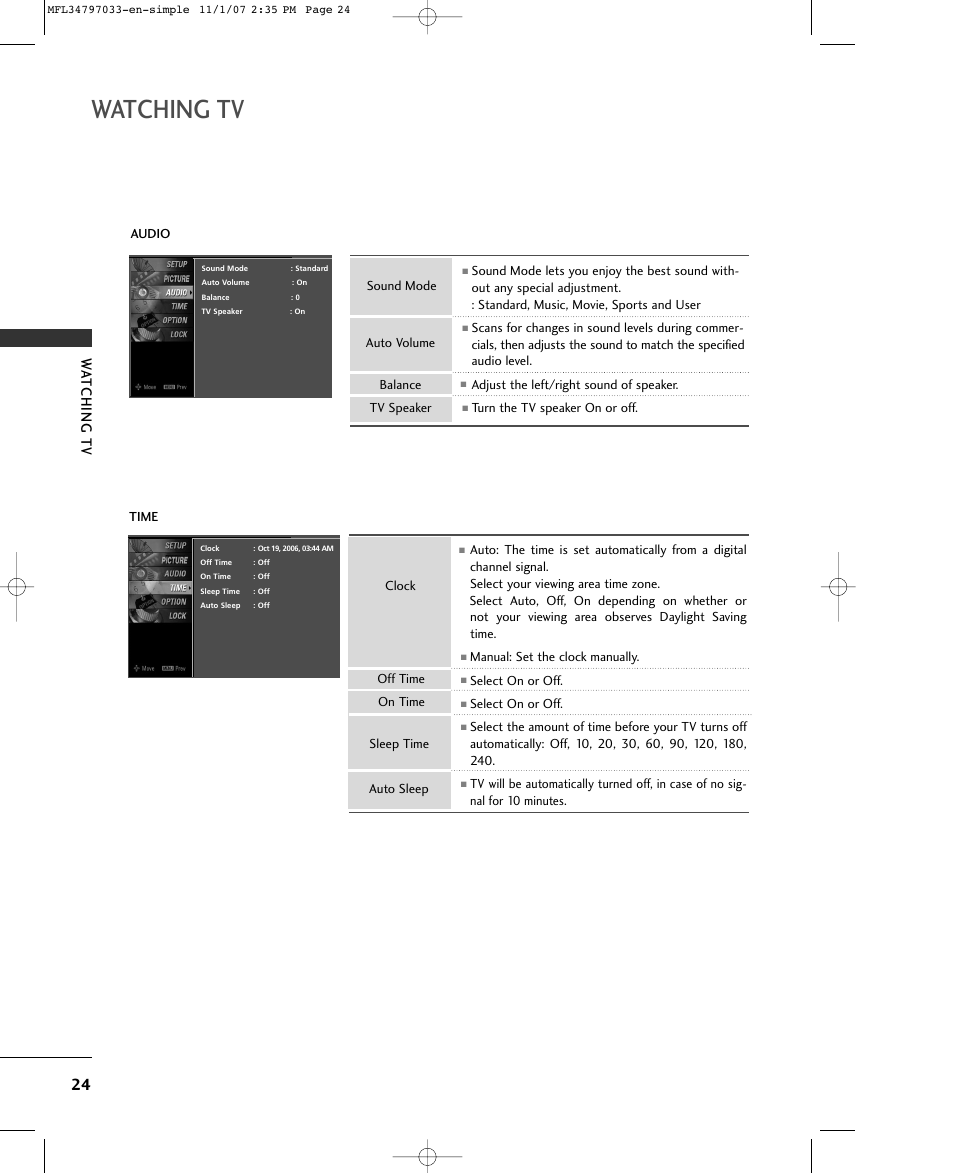 Watching tv | LG 50PC5D-UL User Manual | Page 26 / 34