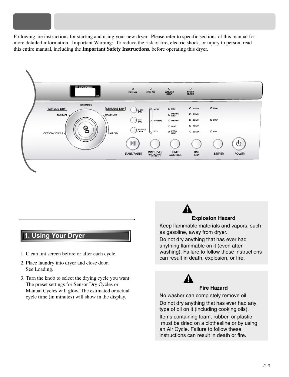 LG DLE2515S User Manual | Page 24 / 64