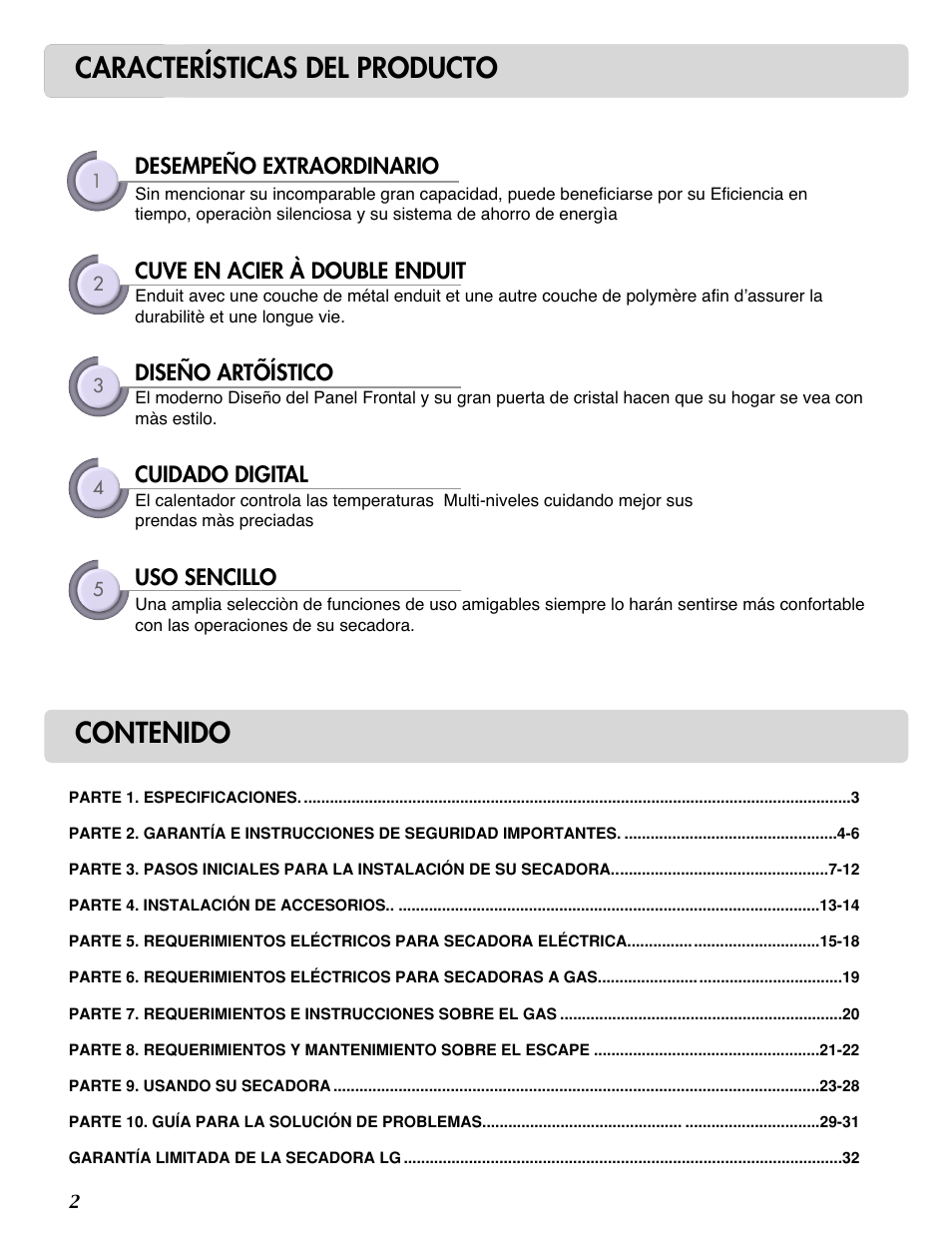 LG DLE2515S User Manual | Page 34 / 64