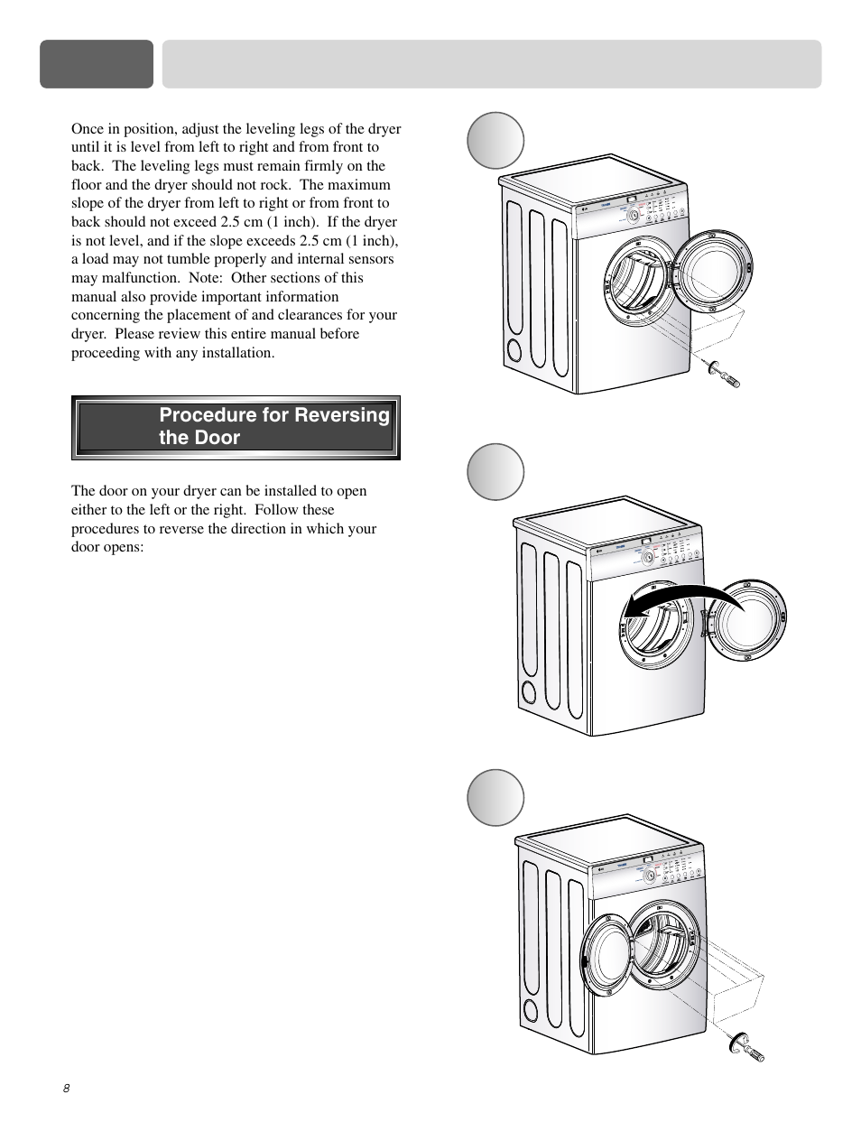 LG DLE2515S User Manual | Page 9 / 64