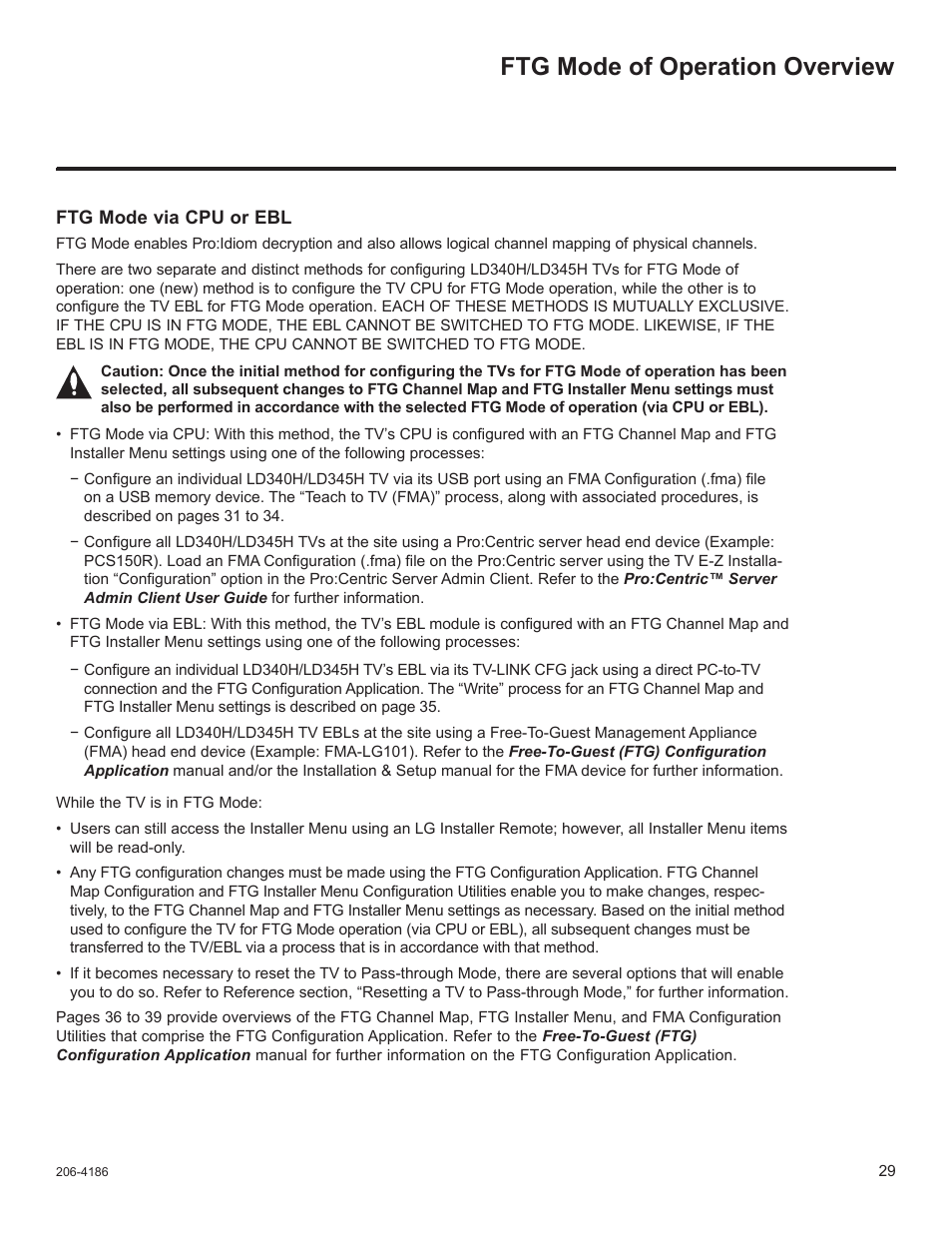 Ftg mode of operation overview | LG 26LD340H User Manual | Page 241 / 317
