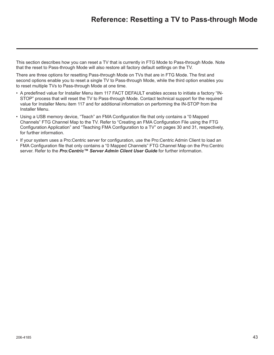 Reference: resetting a tv to pass-through mode | LG 26LD340H User Manual | Page 310 / 317