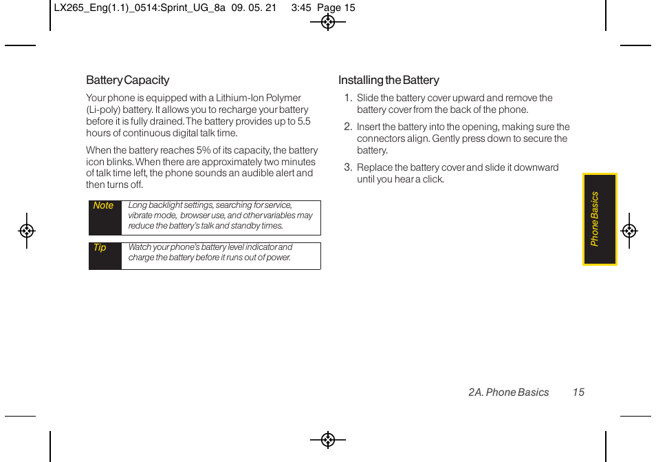 LG LGLX265 User Manual | Page 27 / 160