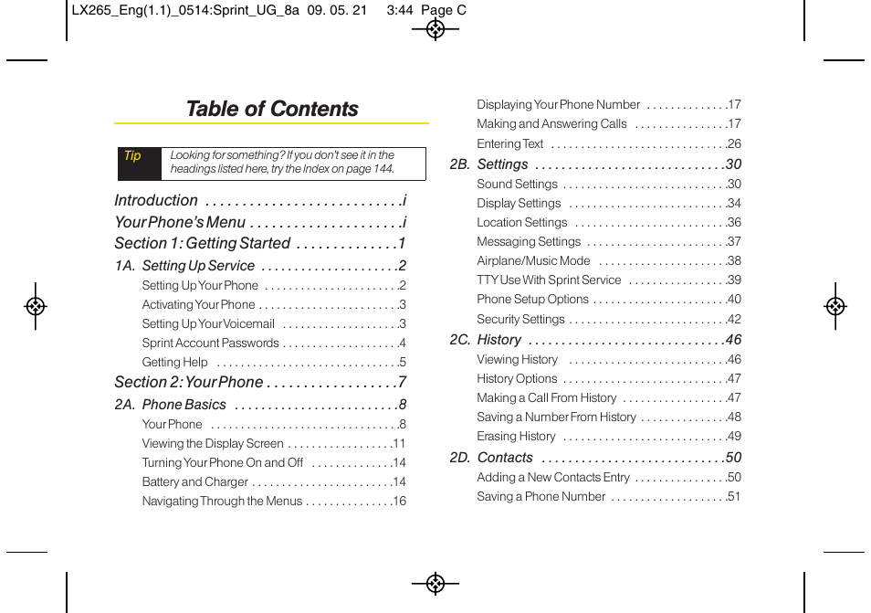 LG LGLX265 User Manual | Page 3 / 160