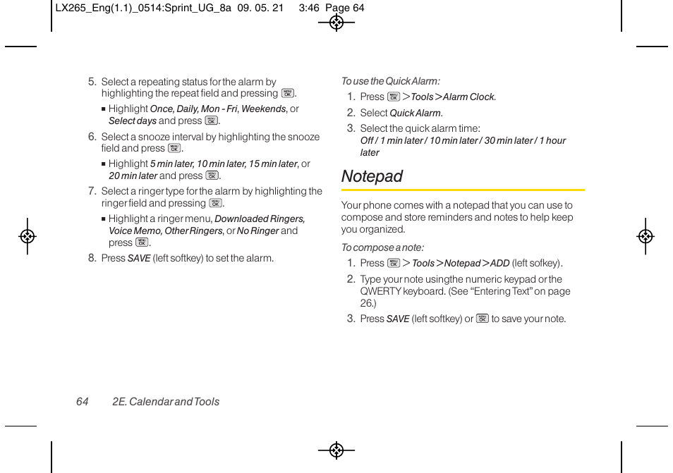 LG LGLX265 User Manual | Page 76 / 160