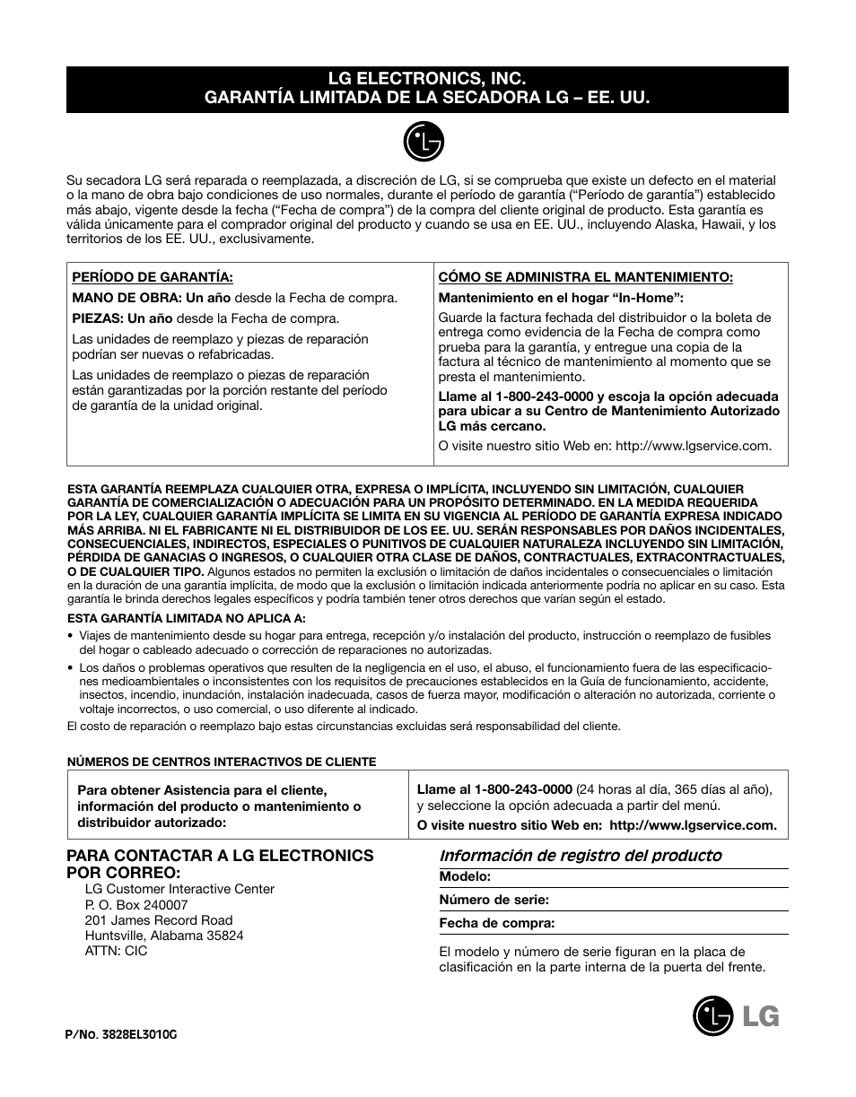 LG DLGX0002TM User Manual | Page 92 / 92
