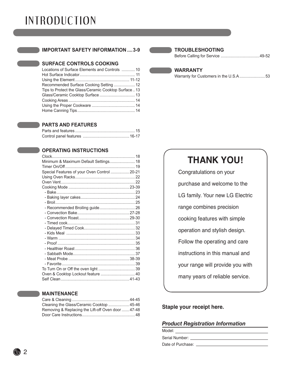 LG LDE3019ST User Manual | Page 2 / 55
