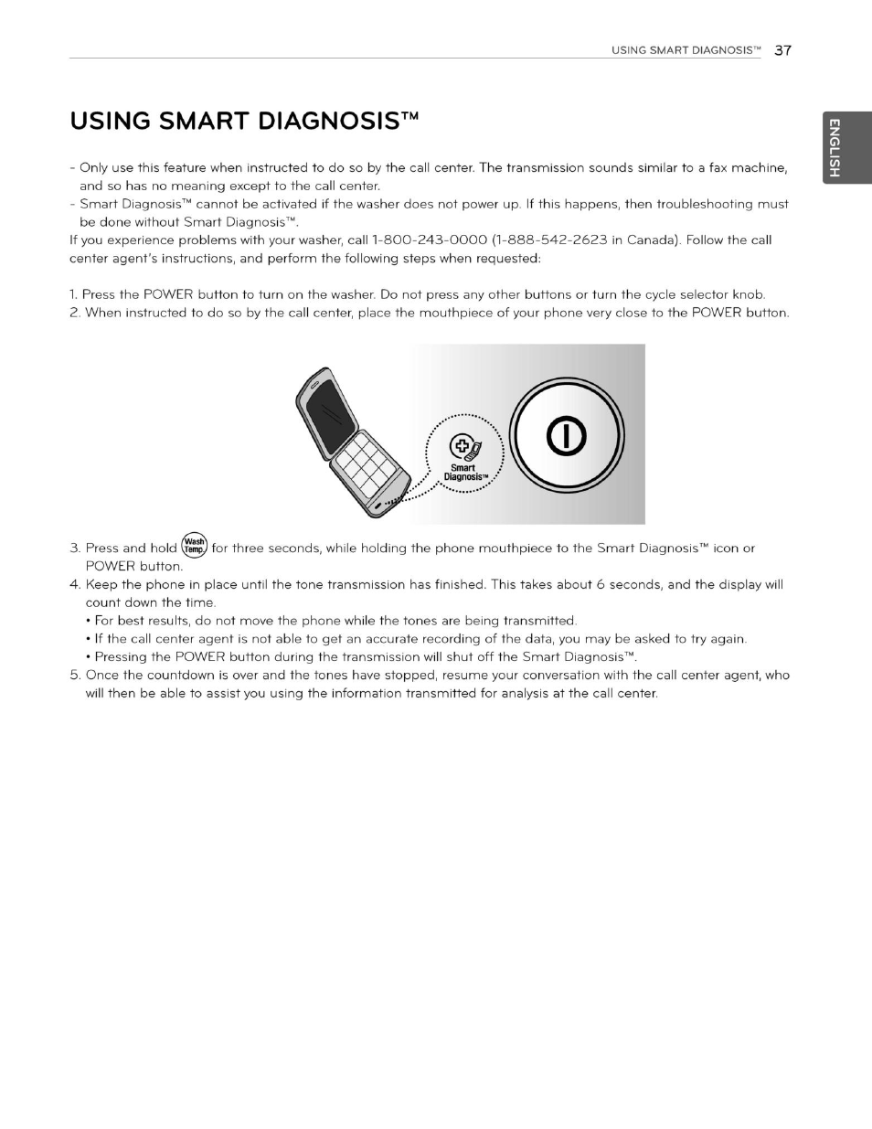 Using smart diagnosis | LG WM3250HVA User Manual | Page 38 / 81